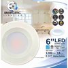 Energetic Lighting 6-inch Round Recessed Downlight, 15 Watts, EzCCT, CRI 90, Wet Location, 6PK E3DL6B-92750